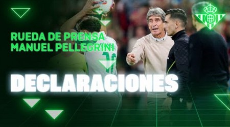 Rueda de prensa de Manuel Pellegrini tras el #AthleticRealBetis 