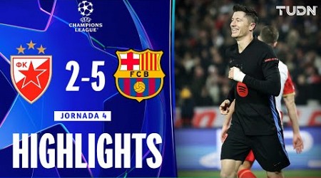 HIGHLIGHTS - Estrella Roja vs Barcelona | UEFA Champions League 24/25 | TUDN