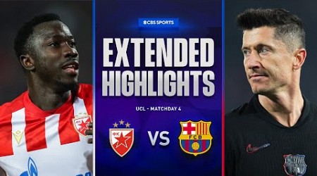 Crvena zvezda vs. Barcelona: Extended Highlights | UCL League Phase MD 4 | CBS Sports Golazo