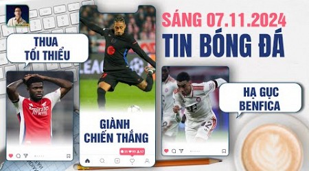 TIN BÓNG ĐÁ 7/11: ARSENAL THUA TỐI THIỂU, BARCELONA GIÀNH CHIẾN THẮNG, BAYERN MUNICH HẠ GỤC BENFICA