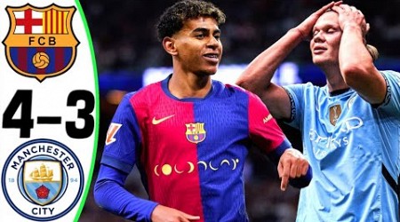 Barcelona vs Manchester City 4-3 - All Goals and Highlights - 2024 