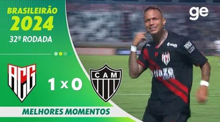 ATLÉTICO-GO 1 X 0 ATLÉTICO-MG | MELHORES MOMENTOS | 32ª RODADA BRASILEIRÃO 2024 | ge.globo