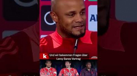 Kompany lächelt: &quot;Spielen dreimal zu null und ich bekomme Fragen zu Sané&quot; #shorts