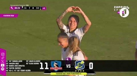 #GolesP11 Colo-Colo 11-0 Everton Cuartos Vuelta Playoffs Campeonato Femenino SQM 06-11-2024 GOLEADA