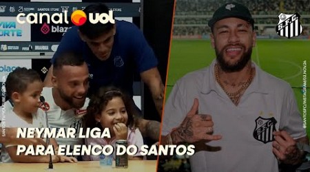 NEYMAR LIGA PARA JOGADORES E COMISSÃO TÉCNICA APÓS VITÓRIA QUE APROXIMA SANTOS DA SÉRIE A