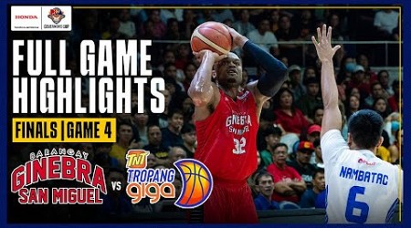 BRGY. GINEBRA vs. TNT | FULL GAME 4 FINALS HIGHLIGHTS | PBA SEASON 49 GOVERNORS&#39; CUP | NOV. 3, 2024