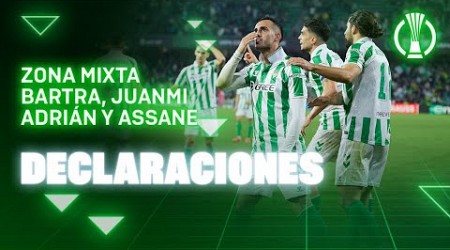 Zona Mixta de Bartra, Juanmi, Adrián y Assane tras el #RealBetisCelje 