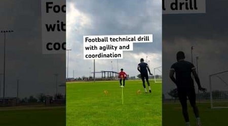 Football technical drill with agility and coordination. #soccer #training #football #shorts #trend