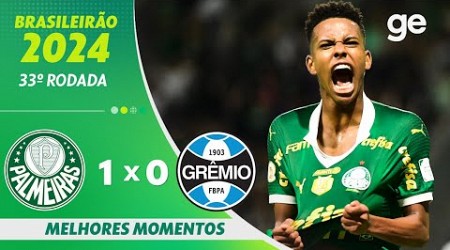 PALMEIRAS 1 X 0 GRÊMIO | MELHORES MOMENTOS | 33ª RODADA BRASILEIRÃO 2024 | ge.globo