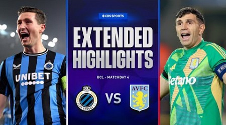 Club Brugge vs. Aston Villa: Extended Highlights | UCL League Phase MD 4 | CBS Sports Golazo