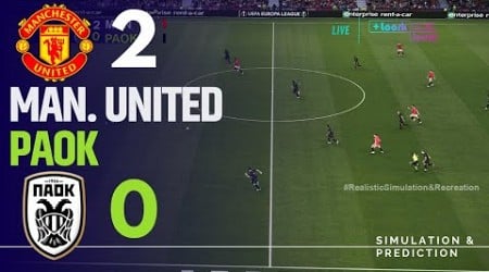 MANCHESTER UNITED 2-0 PAOK • Highlights • Europa League 24/25 | Simulation/Recreation