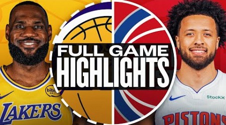 LAKERS at PISTONS | FULL GAME HIGHLIGHTS | November 4, 2024