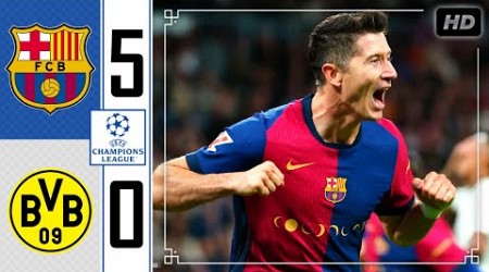 Barcelona vs Dortmund 5-0 • Champions League Highlights &amp; All Goals 2024 • Hasil Bola Tadi Malam