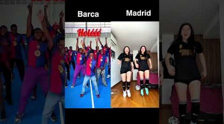 WHO won this challenge Real Madrid vs FC Barcelona(celebration)#madrid #barcelona #fyp #shorts