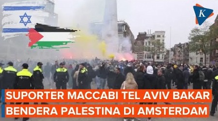 Kerusuhan di Amsterdam, Suporter Pendukung Israel Rusak Bendera Palestina