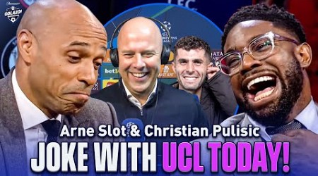 Slot &amp; Pulisic joke with Micah, Titi &amp; Carra after their UCL wins! | UCL Today | CBS Sports