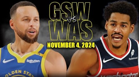 Golden State Warriors vs Washington Wizards Full Game Highlights - November 4 | 2024-25 NBA Season