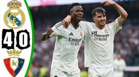 ملخص مباراة ريال مدريد وأوساسونا 4-0 -اهداف مباراة ريال مدريد وأوساسونا اليوم- ابداع الملكي 