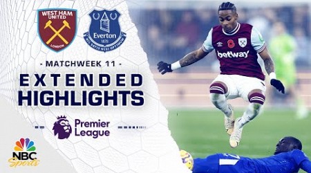 West Ham v. Everton | PREMIER LEAGUE HIGHLIGHTS | 11/9/2024 | NBC Sports