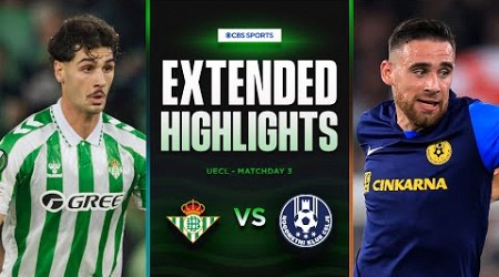 Real Betis vs. Celje: Extended Highlights | UECL League Phase MD 3 | CBS Sports Golazo