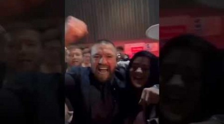 Conor McGregor was spotted taking photos with fans in Newcastle 