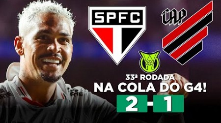 SÃO PAULO VENCE O ATHLETICO E ENCOSTA NO G4 DO BRASILEIRÃO! SÃO PAULO 2 x 1 ATHLETICO-PR | Narração