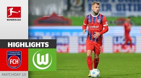 Important 3 Points! | 1. FC Heidenheim 1846 - VfL Wolfsburg 1-3 | Highlights | MD 10 – Bundesliga