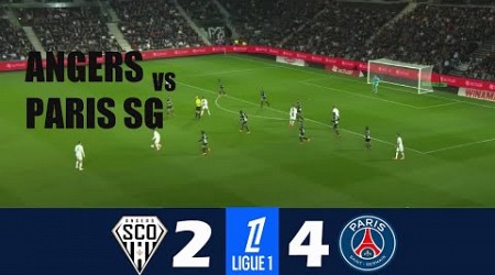 Angers vs PSG 2-4 | 2024 Ligue 1 | Match Highlights