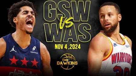 Golden State Warriors vs Washington Wizards Full Game Highlights | Nov 4, 2024 | FreeDawkins