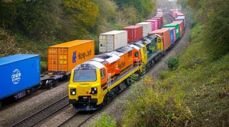 70020+70005 4O90 Leeds to Southampton. Hatton 05-11-24