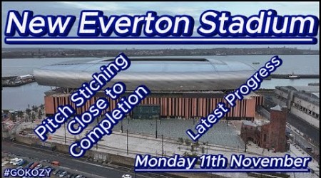 New Everton FC Stadium - 11th November 2024 - Bramley Moore Dock - Pitch nearly Complete #GOKOZY