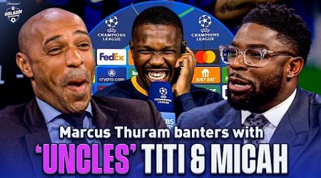 Marcus Thuram reunites with his two uncles, Henry &amp; Micah 