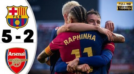 Barcelona vs Arsenal 5-2 • Champions League Highlights &amp; All Goals 2024 • Hasil Bola Tadi Malam