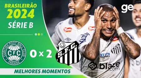 CORITIBA 0 X 2 SANTOS | MELHORES MOMENTOS | 36ª RODADA BRASILEIRÃO SÉRIE B 2024 | ge.globo