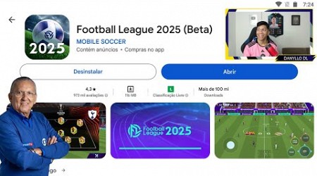 ATUALIZAÇÃO FOOTBALL LEAGUE 2025 NOVA NARRAÇÃO + EUROPA LEAGUE (ANDROID/iOS)