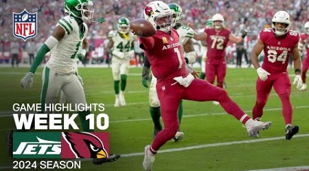 New York Jets vs. Arizona Cardinals Game Highlights | NFL 2024 Season Week 10