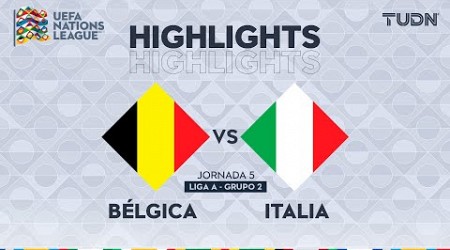 HIGHLIGHTS - Bélgica vs Italia | UEFA Nations League 2024 | TUDN