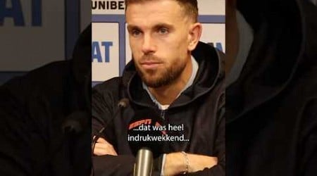 PRACHTIGE WOORDEN van Jordan Henderson over Arne Slot 