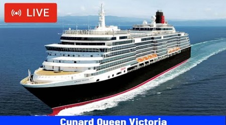 SHIPS TV - Cunard Queen Victoria Cruise Ship Departing Port of Southampton (LIVE)