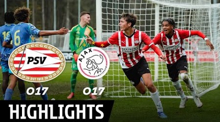 HIGHLIGHTS | Liam Slaats schiet PSV O17 voorbij Ajax O17 