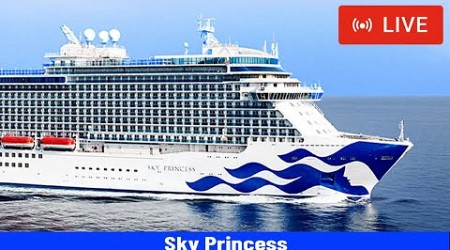 SHIPS TV - Sky Princess Cruise Ship Departing Port of Southampton (LIVE)