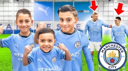 VOETBAL CHALLENGES DOEN BIJ MANCHESTER CITY! | LAKAP JUNIOR