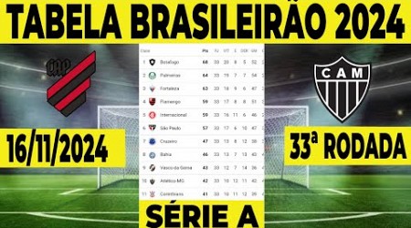 CLASSIFICAÇÃO DO BRASILEIRÃO - TABELA DO BRASILEIRÃO HOJE - CLASSIFICAÇÃO BRASILEIRÃO SÉRIE A