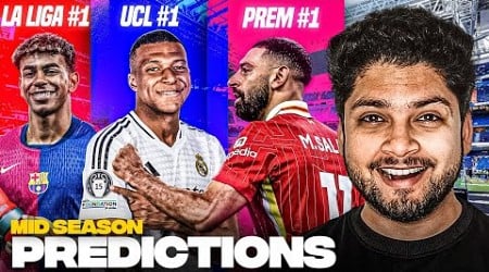 MIDSEASON LEAGUE WINNERS PREDICTIONS | PREMIER LEAGUE, UCL, LALIGA, SERIE A &amp; BUNDESLIGA