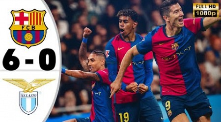 Barcelona vs Lazio 6-0 • Champions League Highlights &amp; All Goals 2024 • Hasil Bola Tadi Malam