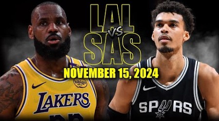 Los Angeles Lakers vs San Antonio Spurs Full Game Highlights - November 15 | 2024-25 NBA Season