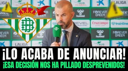 ¡AHORA MISMO! ¡MANU FAJARDO NOS HA DEJADO A TODOS LOCOS! ¡MIRA LO QUE HA DICHO! NOTICIAS DEL BETIS