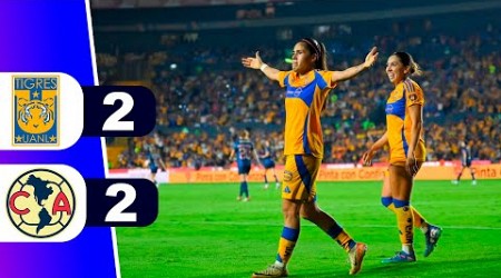 TIGRES IGUALA 2 - 2 ANTE AMERICA POR LA SEMIFINAL (VUELTA) LIGA MX FEMENIL | REY DEPORTIVO