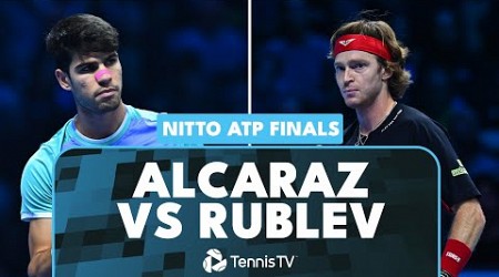 Carlos Alcaraz vs Andrey Rublev Entertaining Match Highlights | Nitto ATP Finals 2024