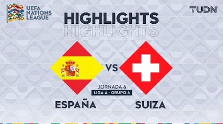 HIGHLIGHTS - España vs Suiza | UEFA Nations League 2024 | TUDN